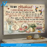 To my husband - I love you forever and always - Hummingbird, Vintage clock Landscape Canvas Prints, Wall Art