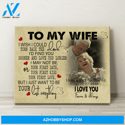 Personalized Canvas, To My Husband I Love You With Your Photo Canvas Wall Art Best Gift For Husband