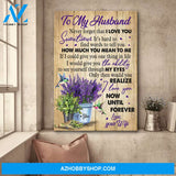 To my husband - Lavender and hummingbird - I love you now until forever - Couple Portrait Canvas Prints, Wall Art