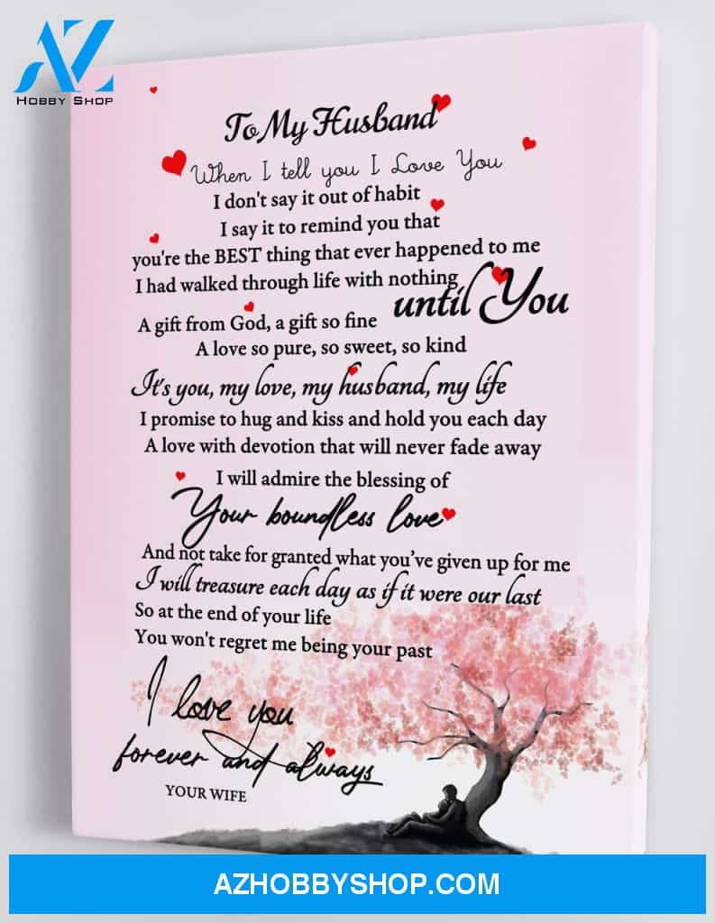To My Husband - Love From Your Wife - Framed Canvas Gift WH001