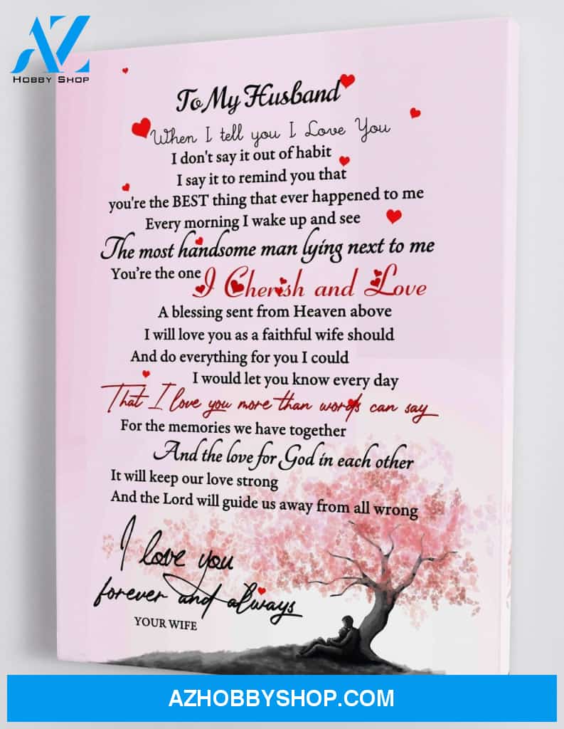 To My Husband - Love From Your Wife - Framed Canvas Gift WH002