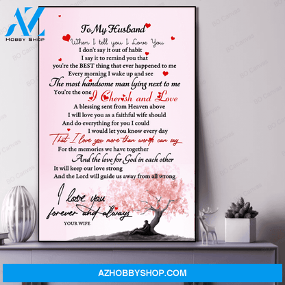 To My Husband - Love From Your Wife - Framed Canvas Gift WH002