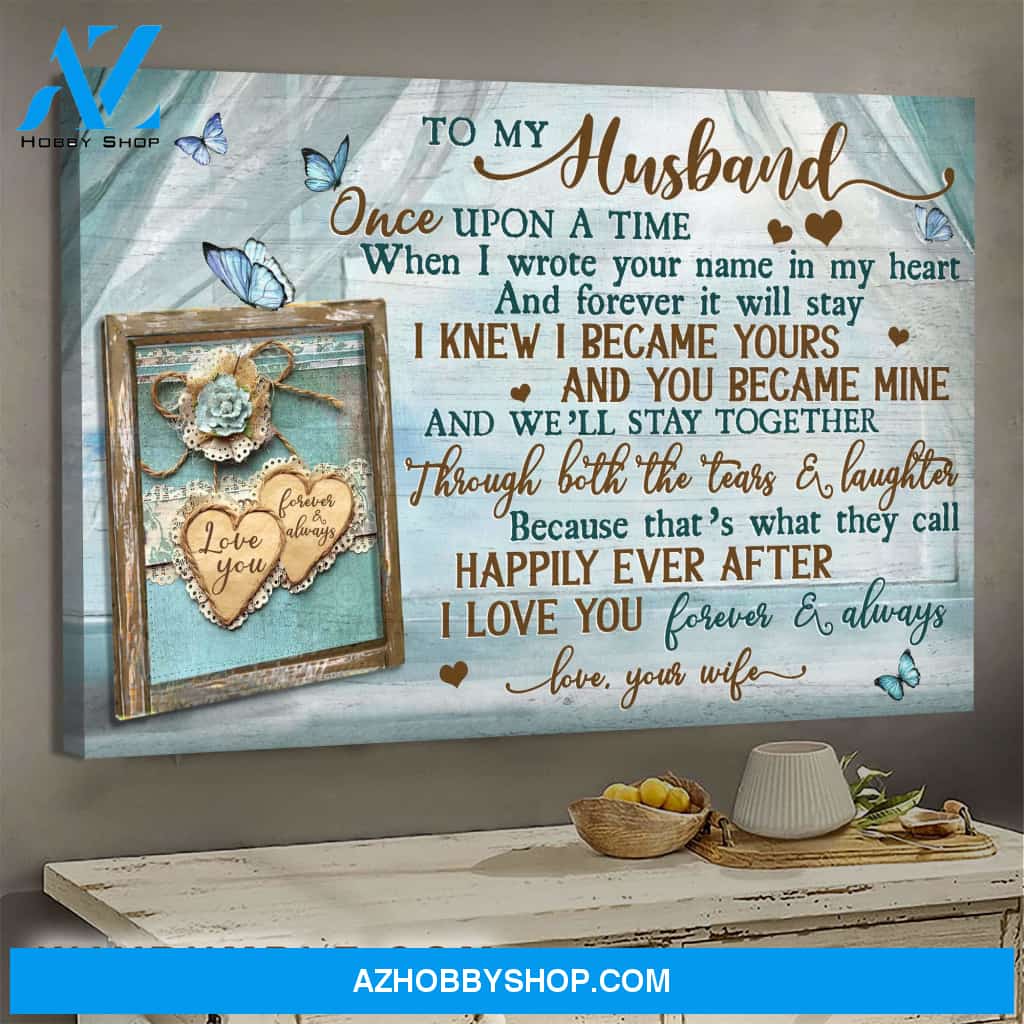 To my husband - Picture frame - I love you forever & always - Couple Landscape Canvas Prints, Wall Art