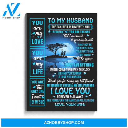 To My Husband Poster Canvas