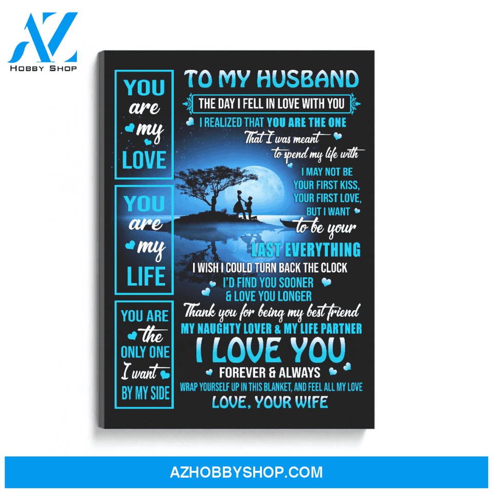 To My Husband Poster Canvas