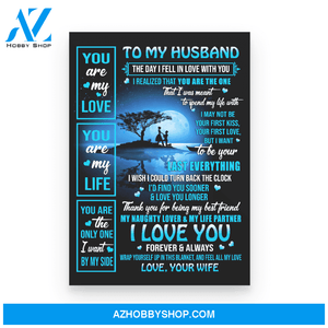 To My Husband Poster Canvas