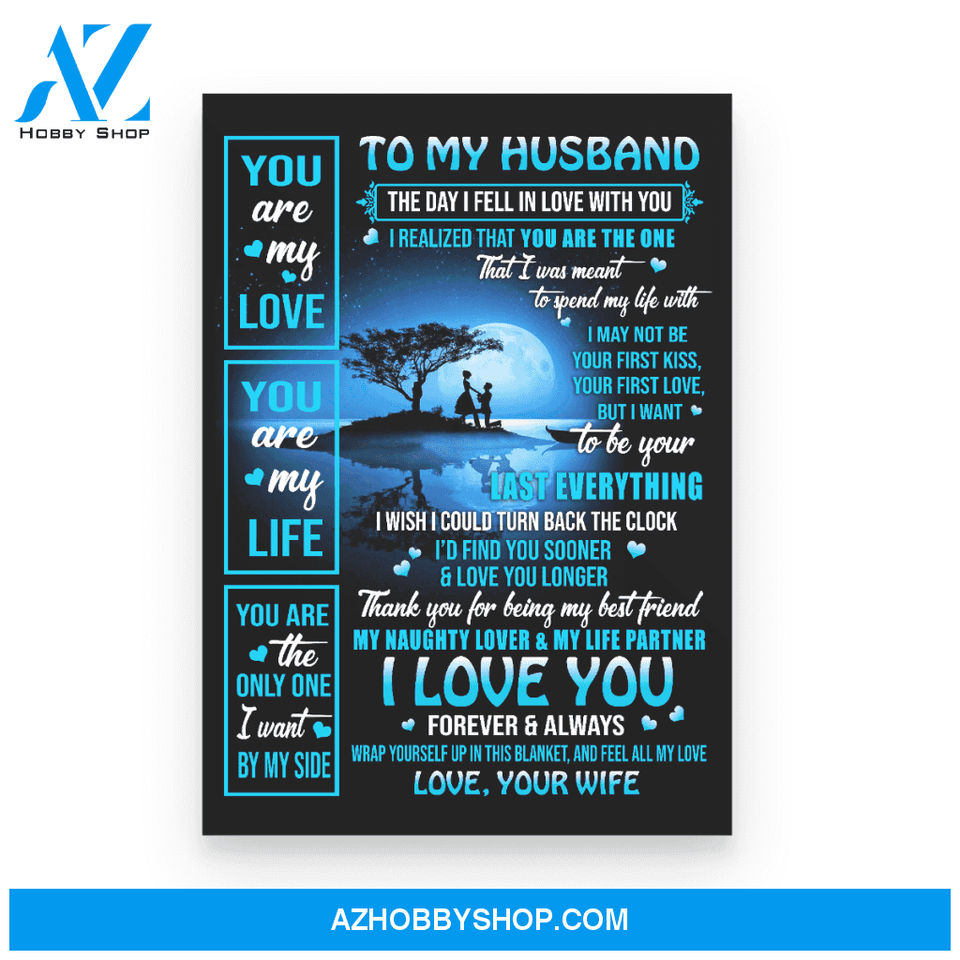 To My Husband Poster Canvas