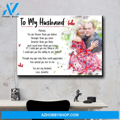 To My Husband Premium Canvas