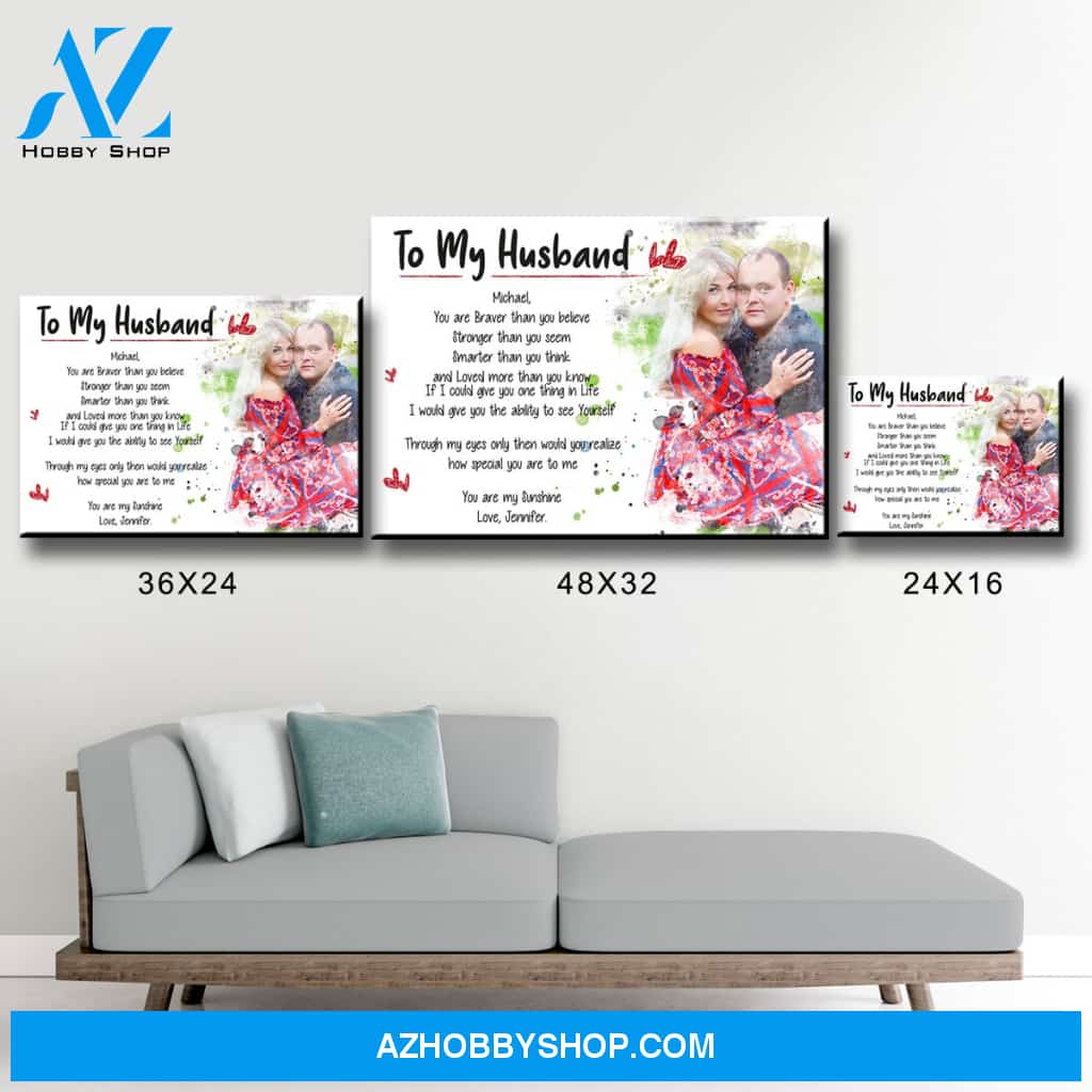 To My Husband Premium Canvas
