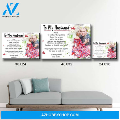 To My Husband Premium Canvas