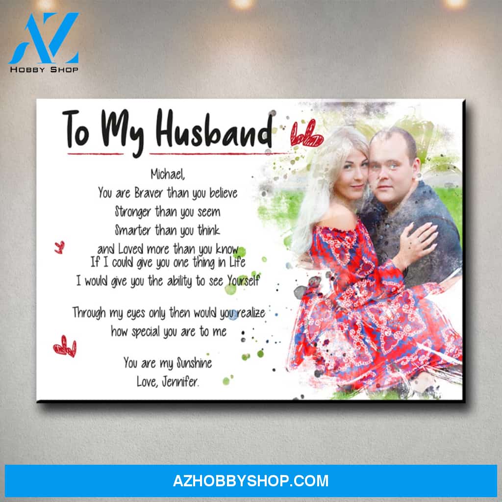 To My Husband Premium Canvas