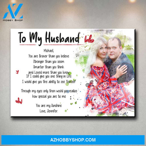 To My Husband Premium Canvas