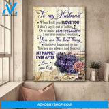 To my husband - Wedding rings - You are my happily ever after - Couple Portrait Canvas Prints, Wall Art