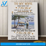 Personalized Canvas, To My Husband,Wife Canvas Wall Art, Wedding Anniversary Gifts, Best Gift For Husband