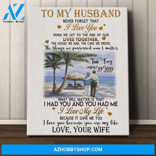 Personalized Canvas, To My Husband,Wife Canvas Wall Art, Wedding Anniversary Gifts, Best Gift For Husband