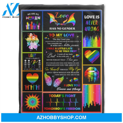 To My Love LGBT The Day Met You,Soft Blanket, Fleece Blanket.Home Decor Bedding Couch Sofa Soft and Comfy Cozy