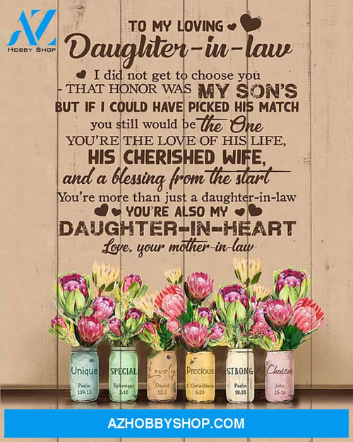 To My Loving Daughter-In-Law Canvas From Mother-In-Law Full Size Canvas I Did Not Get To Choose You