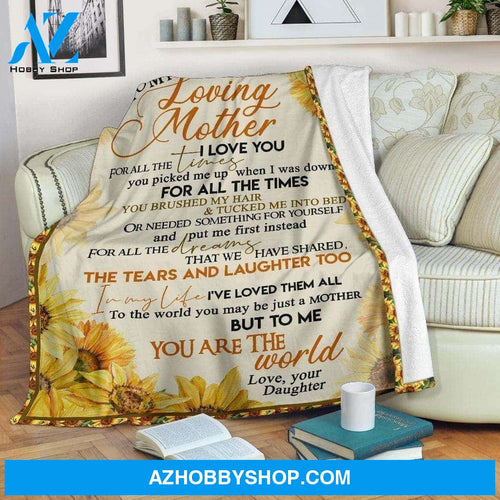 To My Loving Mom Fleece Blanket From Daughter - Gift For Mom | Family Blanket