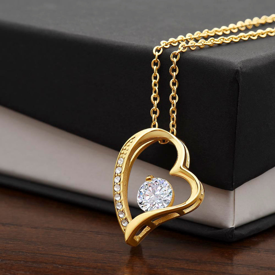 To My Loving Mom Forever Love Heart Necklace