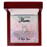 To My Loving Mom Forever Love Heart Necklace