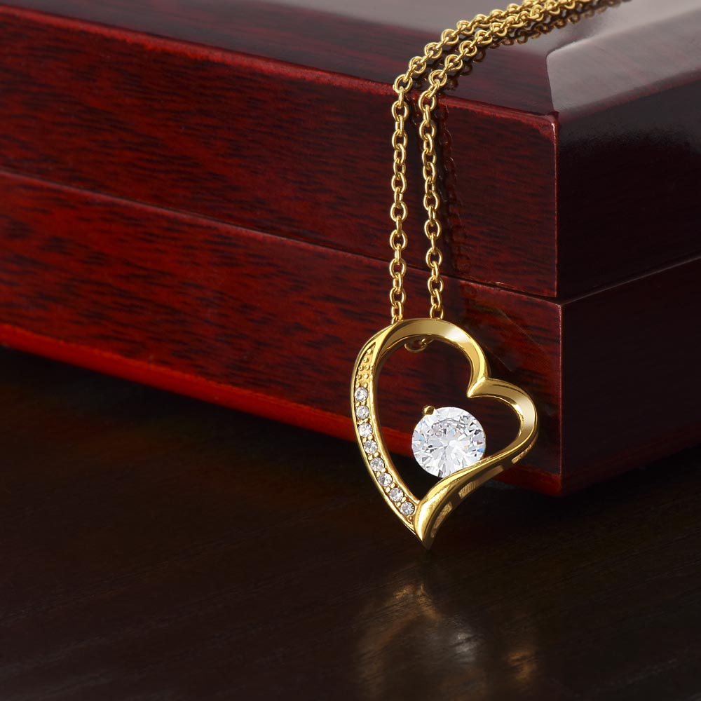 To My Loving Mom Forever Love Heart Necklace
