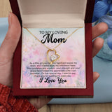 To My Loving Mom Forever Love Heart Necklace