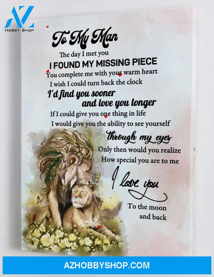 To My Man - Framed Canvas Gift WH004