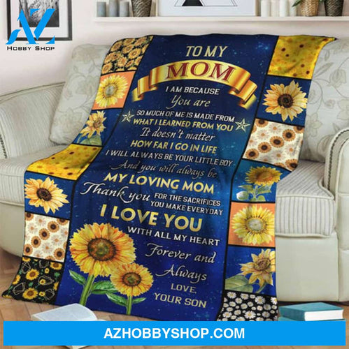 To My Mom Blanket, Fleece Blanket, Mink Blanket, Sherpa Blanket, Gift For Mom Family 