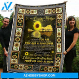 To My Mom Blanket Night You Are A Sunflower Gift From Daughter Fleece Blanket Unique Gifts