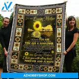 To My Mom Blanket Night You Are A Sunflower Gift From Daughter Fleece Blanket Unique Gifts