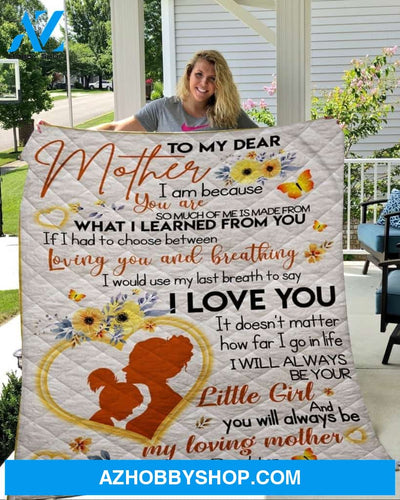 Personalized To My Mom Butterflies Fleece Blanket From Daughter You Will Always Be My Loving Great Customized Gift For Mother's day Birthday Christmas Thanksgiving
