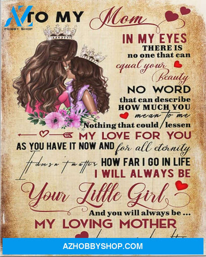 To My Mom Canvas From Daughter Full Size Canvas Wall Art In My Eyes There Is No One That Can