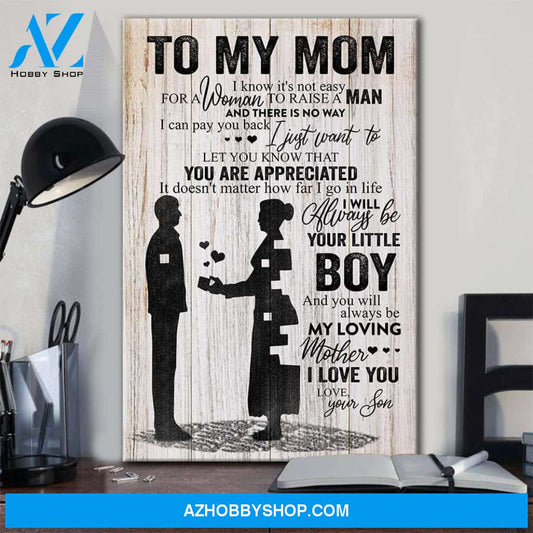Personalized Canvas, To My Mom Canvas Wall Art, Best Gifts For Mom, Mothers Day Gifts