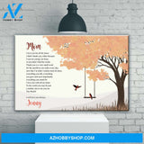 To My Mom Cardinal Premium Canvas