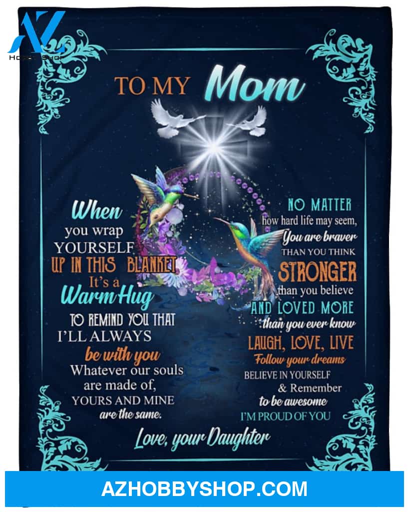 To My Mom Easter Fleece Blanket