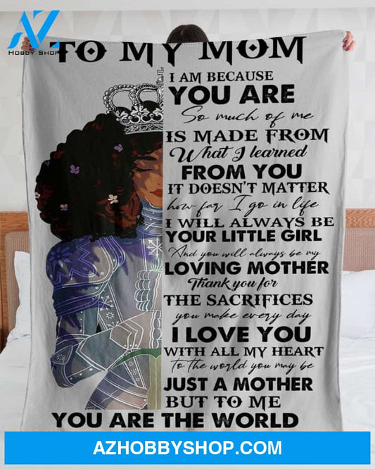 To My Mom Fleece Blanket