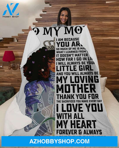 To My Mom Fleece Blanket