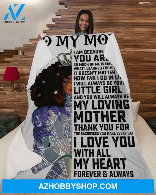 To My Mom Fleece Blanket