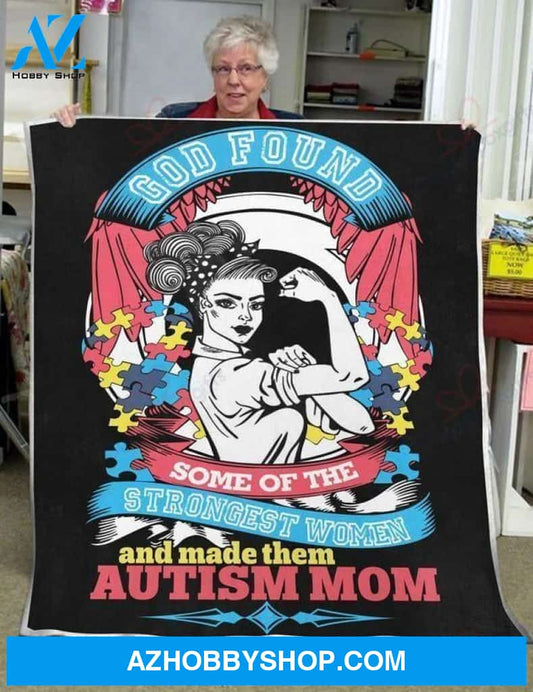 To My Mom Fleece Blanket Autism Strongest Women Great Customized Gift For Birthday Christmas Thanksgiving Mother's Day