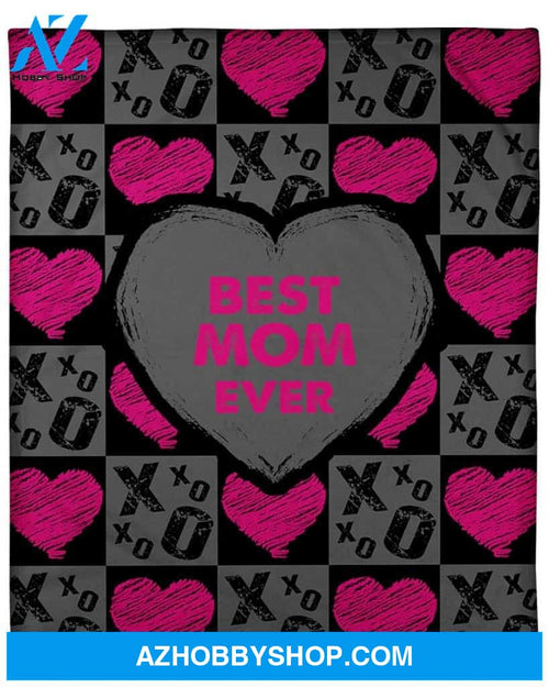 To My Mom Fleece Blanket Best Mom Ever A Wonderful Heart Great Customized Blanket Gift For Mother's Day Birthday Christmas Thanksgiving