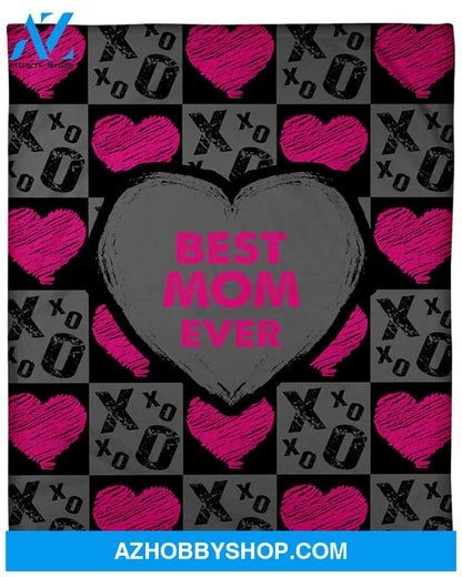 To My Mom Fleece Blanket Best Mom Ever A Wonderful Heart Great Customized Blanket Gift For Mother's Day Birthday Christmas Thanksgiving