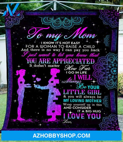 Personalized To My Mom Fleece Blanket From Daughter I Love You Great Customized Blanket Gifts For Birthday Christmas Thanksgiving Mother's Day