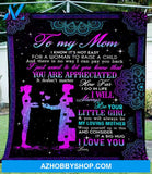 Personalized To My Mom Fleece Blanket From Daughter I Love You Great Customized Blanket Gifts For Birthday Christmas Thanksgiving Mother's Day