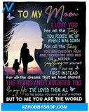 Personalized To My Mom Fleece Blanket From Daughter I Love You For All The Times Great Customized Gift For Mother's day Birthday Christmas Thanksgiving