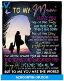 Personalized To My Mom Fleece Blanket From Daughter I Love You For All The Times Great Customized Gift For Mother's day Birthday Christmas Thanksgiving