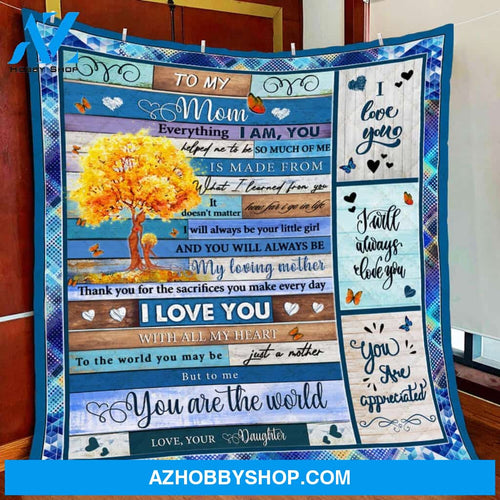 Personalized To My Mom Fleece Blanket From Daughter I Will Always Your Little Girl Great Customized Gift For Mother'S Day Birthday Christmas Thanksgiving