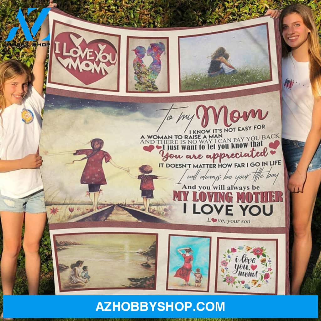 Personalized To My Mom Fleece Blanket From Son You Are Appreciated Great Customized Gift For Birthday Christmas Thanksgiving Mother's Day