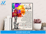 To My Mom - From Daughter - Framed Canvas Gift DM001