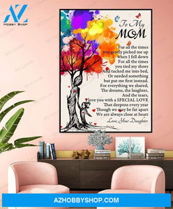 To My Mom - From Daughter - Framed Canvas Gift DM001