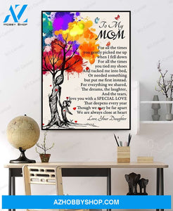 To My Mom - From Daughter - Framed Canvas Gift DM001